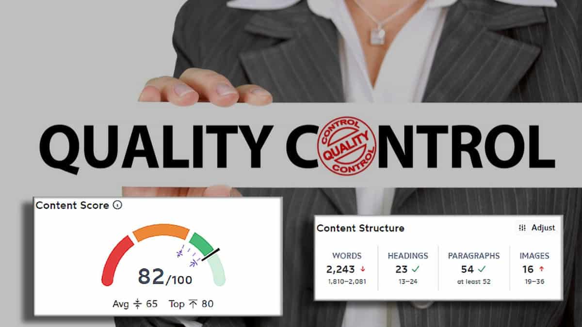 Quality Content Score from Surfer SEO